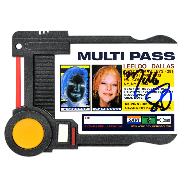 Milla Jovovich Autographed 1997 Fifth Element Leeloo MULTI PASS Prop Replica