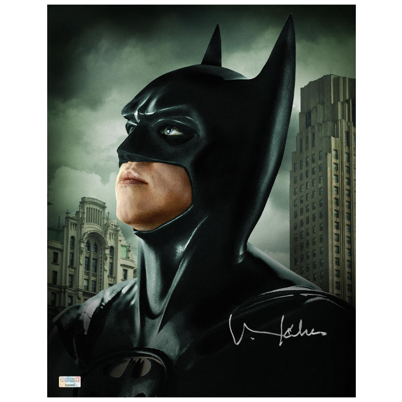 Val Kilmer Autographed Batman Forever Movie Artwork 11x14 Photo