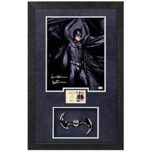 Load image into Gallery viewer, Val Kilmer Autographed Batman Forever 11x14 Photo With Chrome Batarang Framed Display