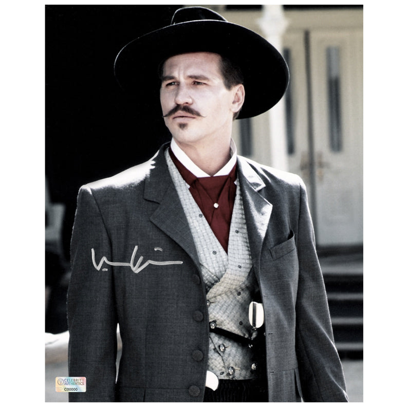 Val Kilmer Autographed Tombstone Doc Holliday I'm Your Huckleberry 8×10 Photo