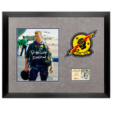 Load image into Gallery viewer, Val Kilmer Autographed Top Gun Iceman 8x10 Framed Photo with Jumpsuit Patch