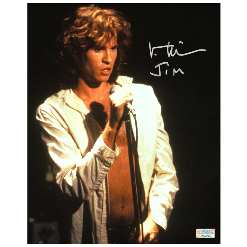 Val Kilmer Autographed The Doors Jim Morrison 8×10 Photo with 'Jim' Inscription