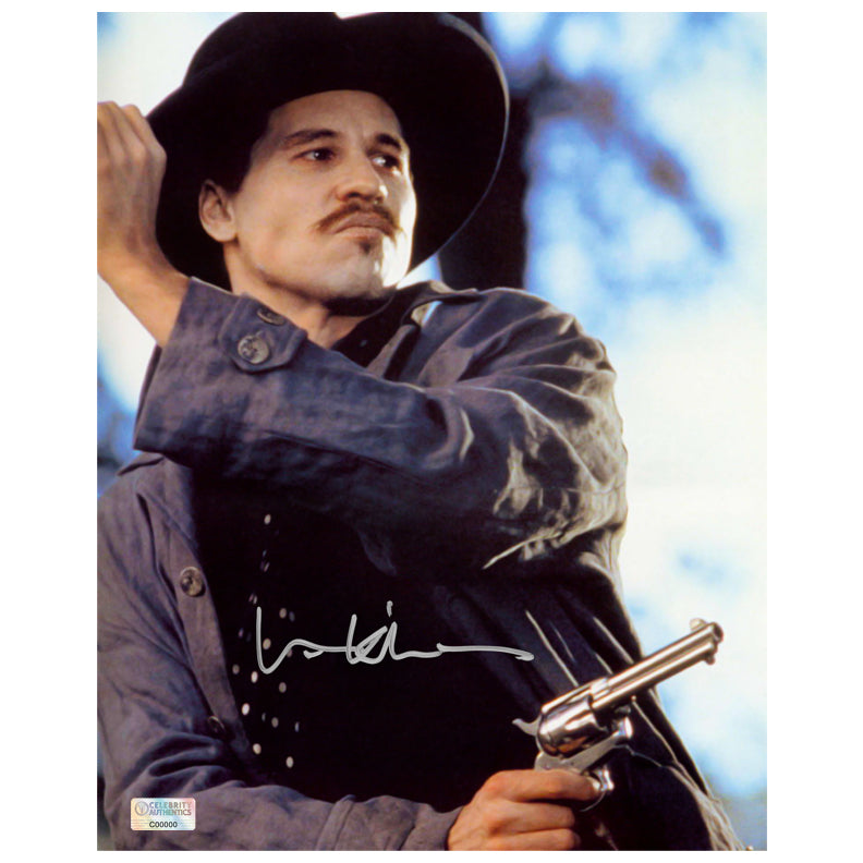 Val Kilmer Autographed Tombstone Doc Holliday 8×10 Scene Photo