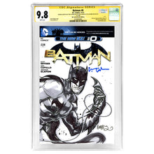 Load image into Gallery viewer, Val Kilmer Autographed Batman #0 with Tony Harris Double Sided Original Sketch CGC SS 9.8 (mint)