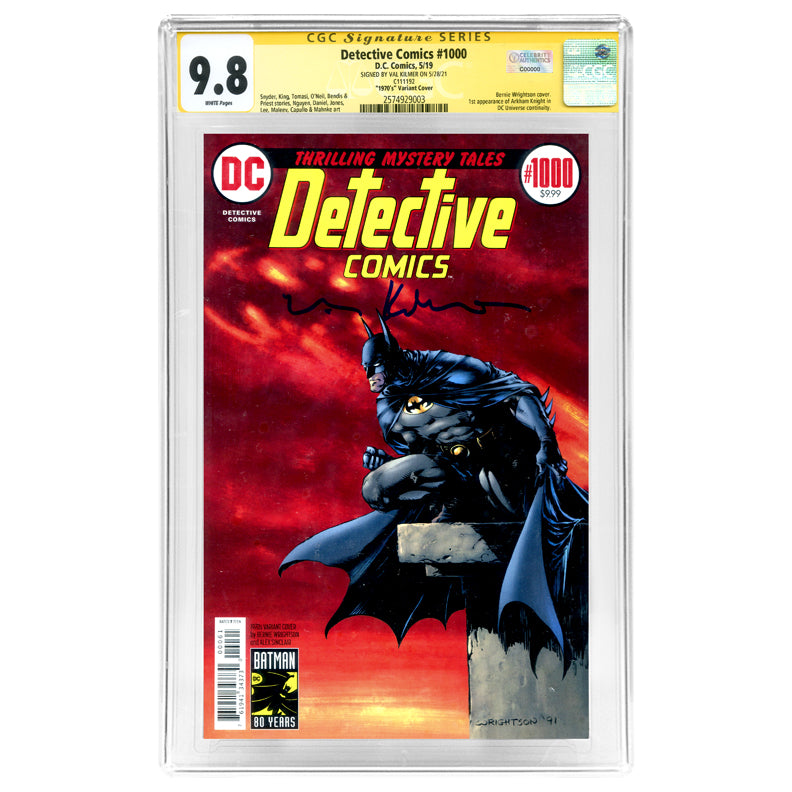 Val Kilmer Autographed 2019 Detective Comics 1970s Variant Cover #1000 CGC SS 9.8 (mint)