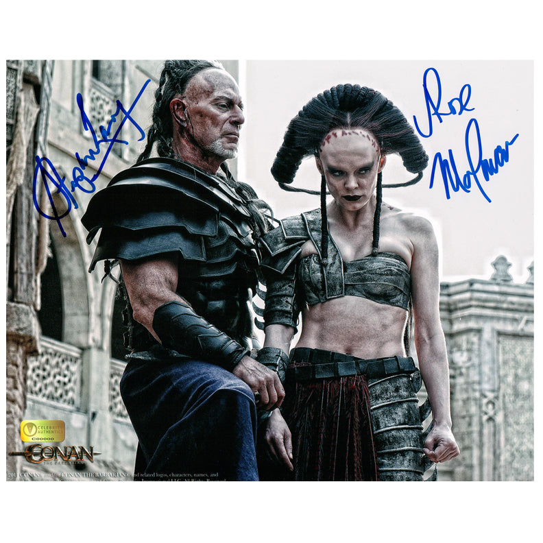 Rose McGowan and Stephen Lang Autographed Conan the Barbarian Marique and Zym 8×10 Scene Photo