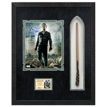 Load image into Gallery viewer, Matthew Lewis Autographed Harry Potter Neville Longbottom 8×10 Photo With Wand Framed Display