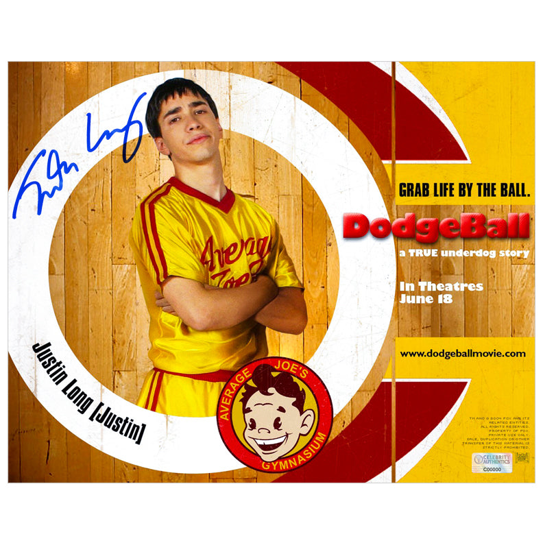 Justin Long Autographed Dodgeball: A True Underdog Story 8x10 Promo Photo