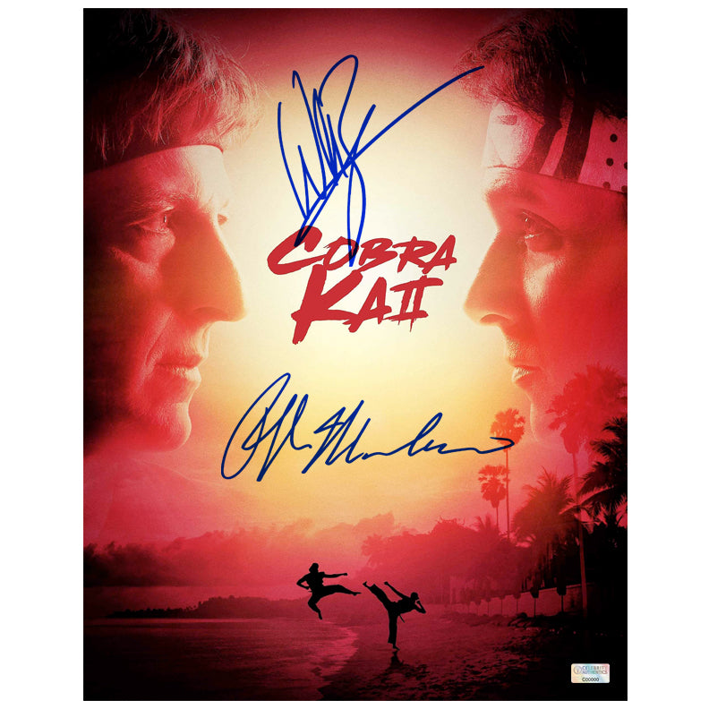 Ralph Macchio, Billy Zabka Autographed Cobra Kai 11x14 Photo