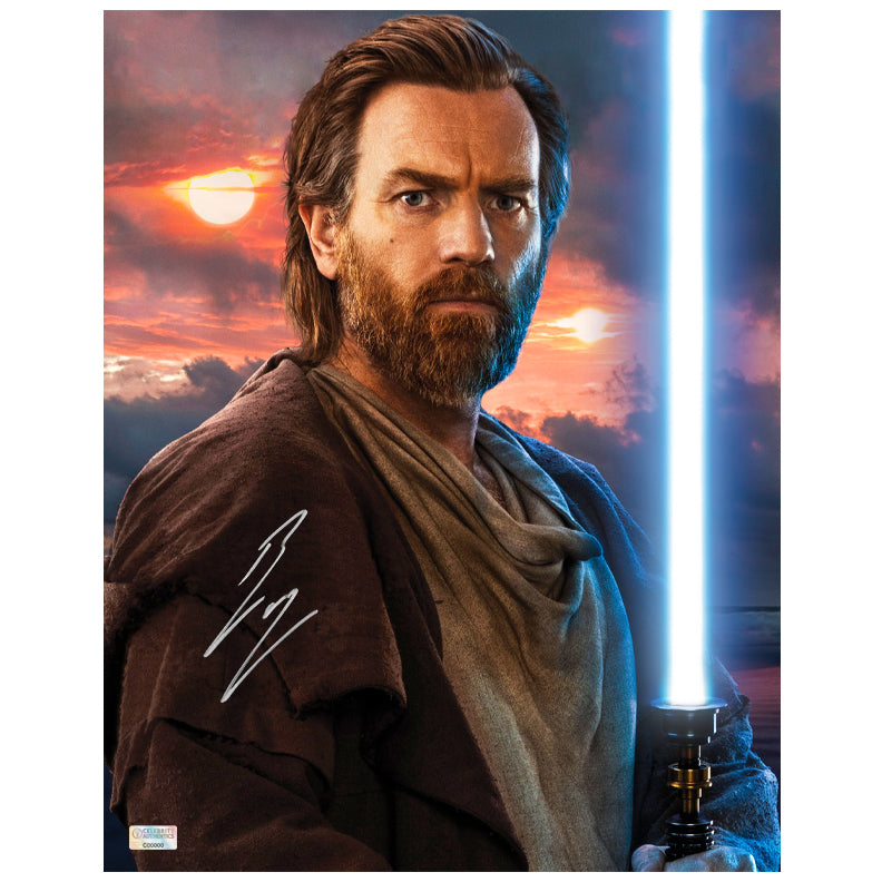 Ewan McGregor Autographed Obi Wan Portrait 11x14 Photo