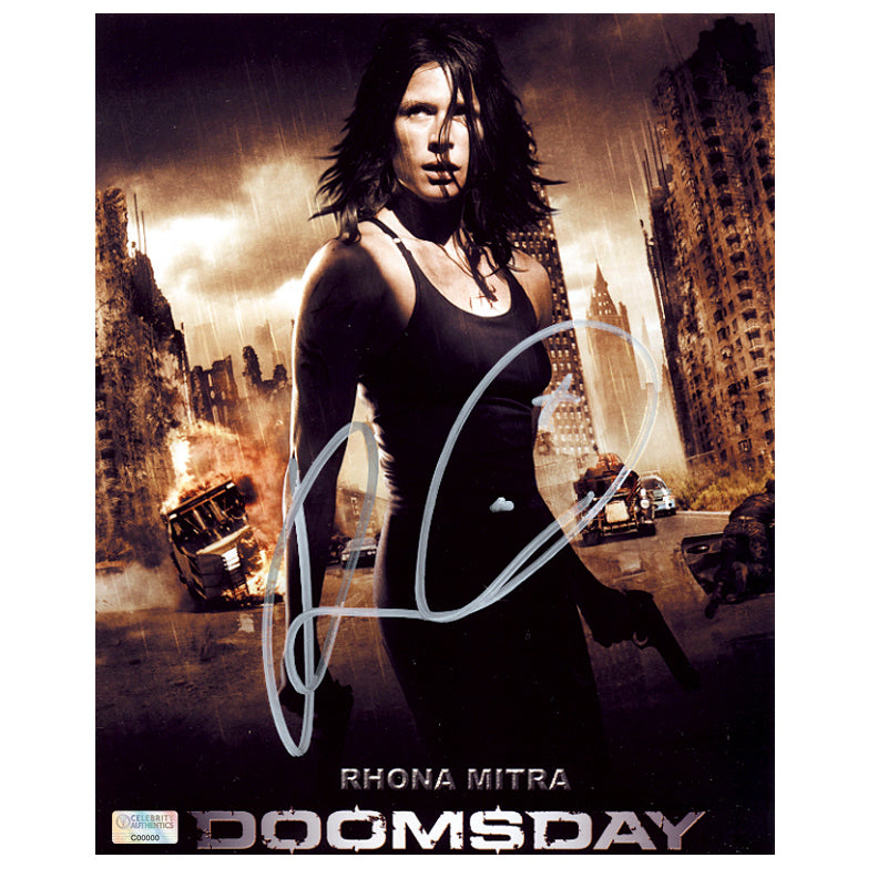 Rhona Mitra Autographed Doomsday Advance 8x10 Photo