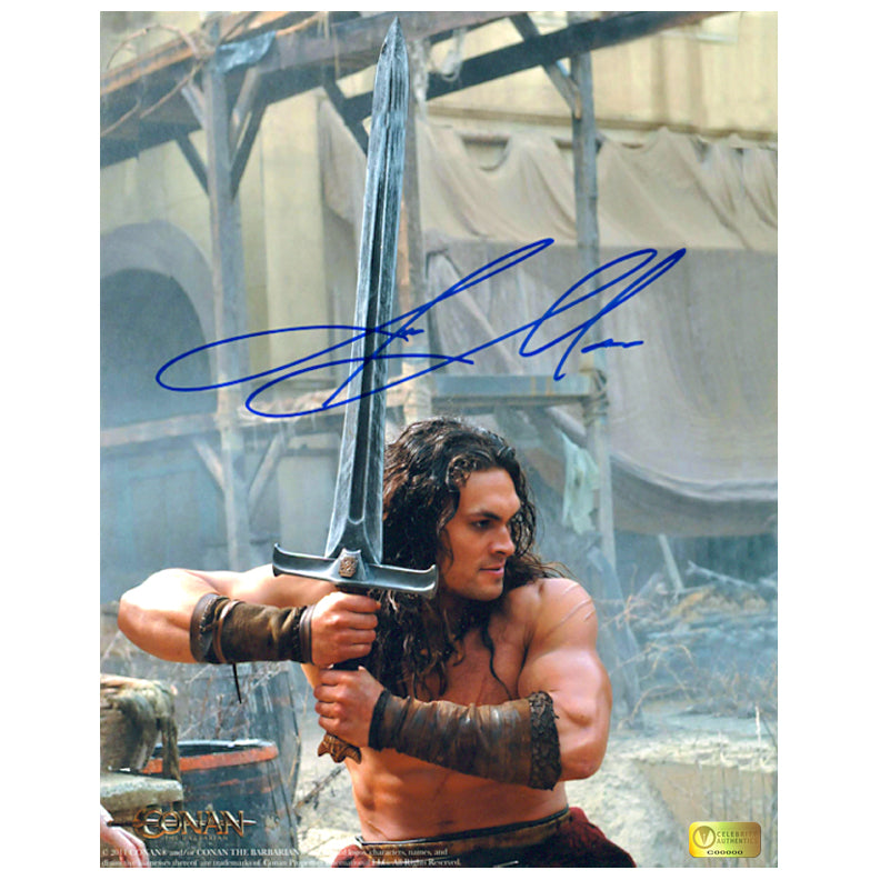 Jason Momoa Autographed Conan the Barbarian Battle Ready 8x10 Photo