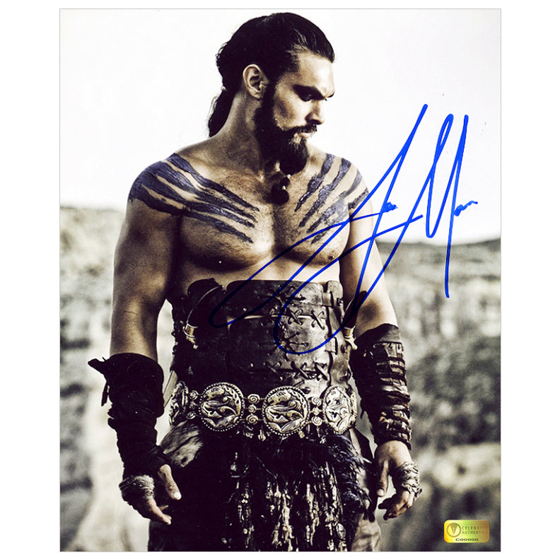 Jason Momoa Autographed Game of Thrones Khal Drogo Dothraki Warrior 8x10 Photo