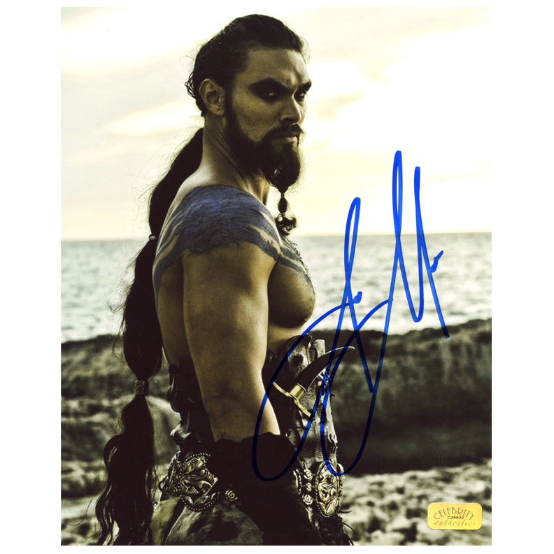 Jason Momoa Autographed Game of Thrones Warrior King 8x10 Photo