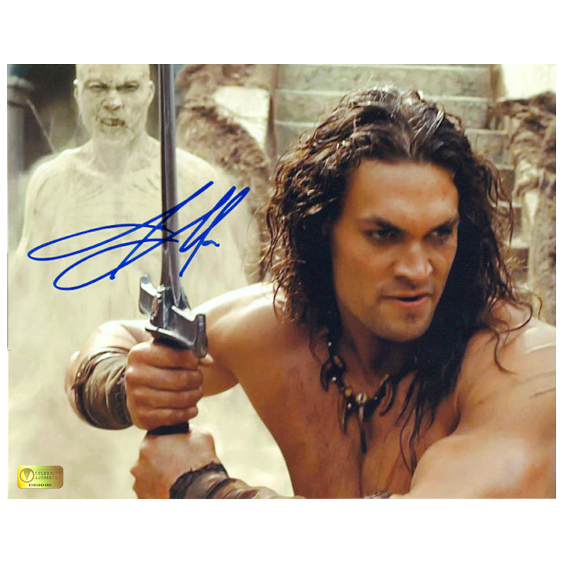 Jason Momoa Autographed Conan Sand Warrior Battle 8x10 Photo