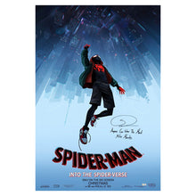 Load image into Gallery viewer, Shameik Moore Autographed Spider-Man Into The Spider-Verse The Dive Original 27x40 Single-Sided Movie Poster with Special Inscription