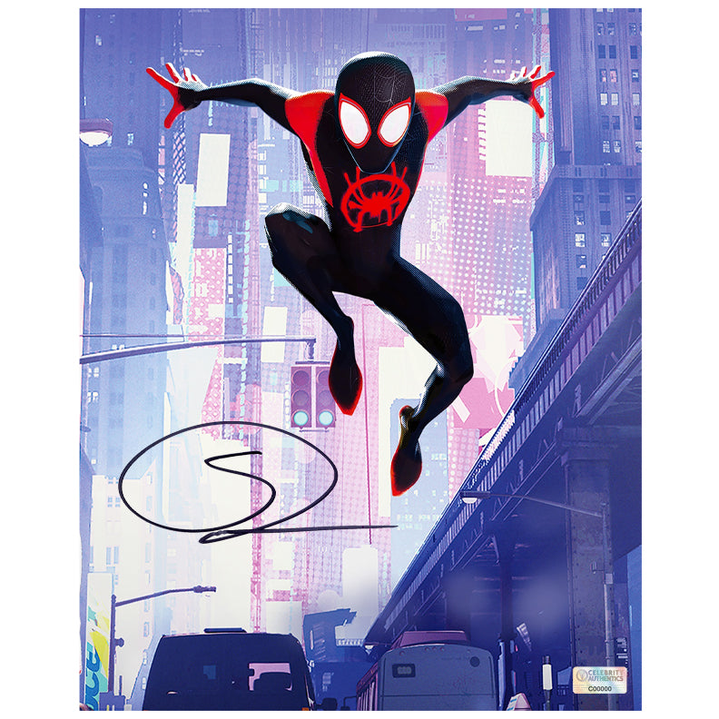 Shameik Moore Autographed Spider-Man Into The Spider-Verse City Streets 8×10 Photo