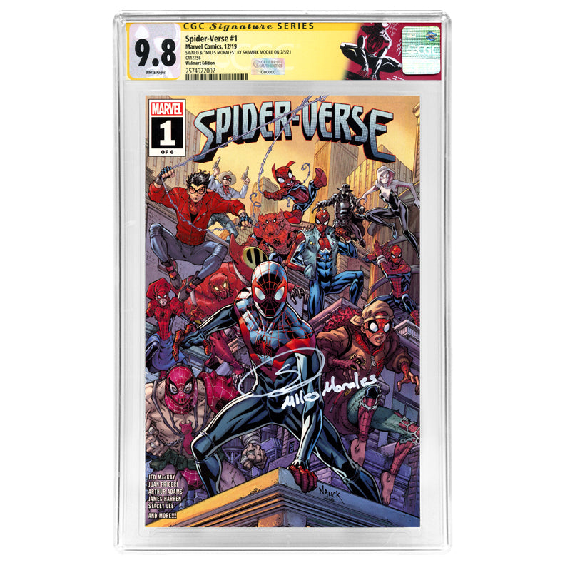 Shameik Moore 2019 Autographed Spider-Verse #1 Walmart Variant CGC SS 9.8 (mint)