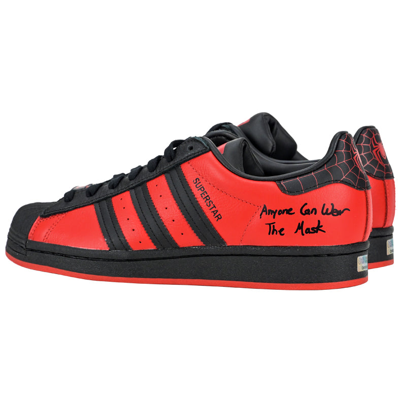 Shameik Moore Autographed Adidas Marvel's Spider-Man: Miles Morales Superstar Shoes Shameik Moore Autographed Adidas Marvel's Spider-Man: Miles Morales Superstar Shoes