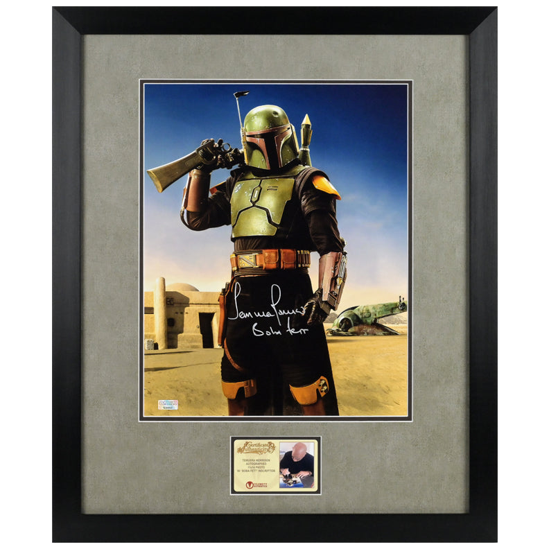 Temuera Morrison Autographed Star Wars The Book of Boba Fett 11x14 Tatooine Photo