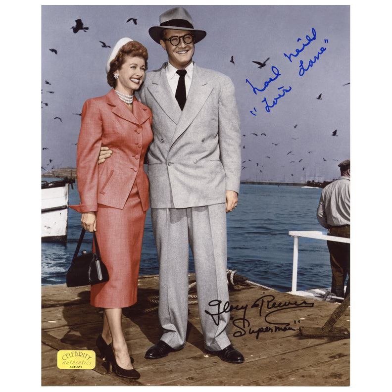 Noel Neill Autographed The Adventures of Superman George Reeves and Lois Lane 8x10 Photo