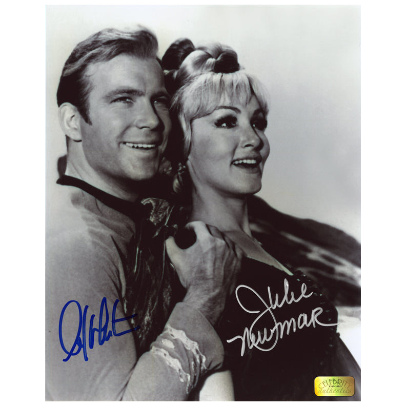 William Shatner and Julie Newmar Autographed Star Trek Kirk and Eleen 8x10 Photo