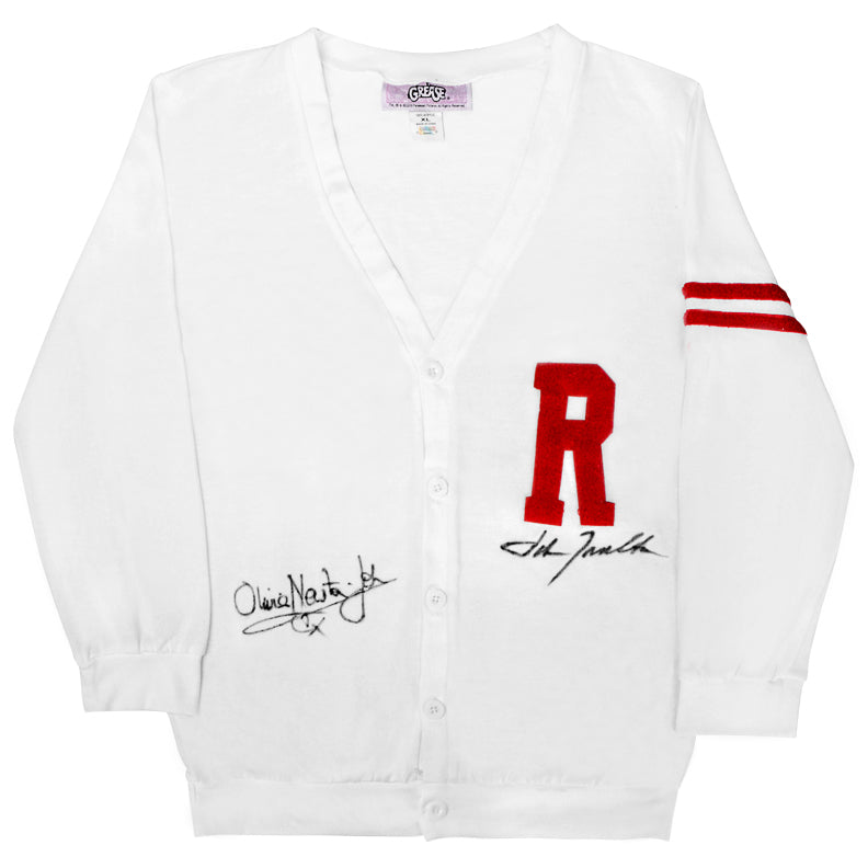 Olivia Newton-John & John Travolta Autographed Grease Rydell Letterman Sweater