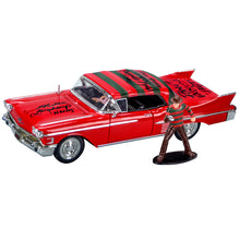 Load image into Gallery viewer, Robert Englund, Heather Langenkamp, Amanda Wyss, Ronee Blakley Cast Autographed A Nightmare on Elm Street 1958 Cadillac 1:24 Scale Die-Cast Car with Figure