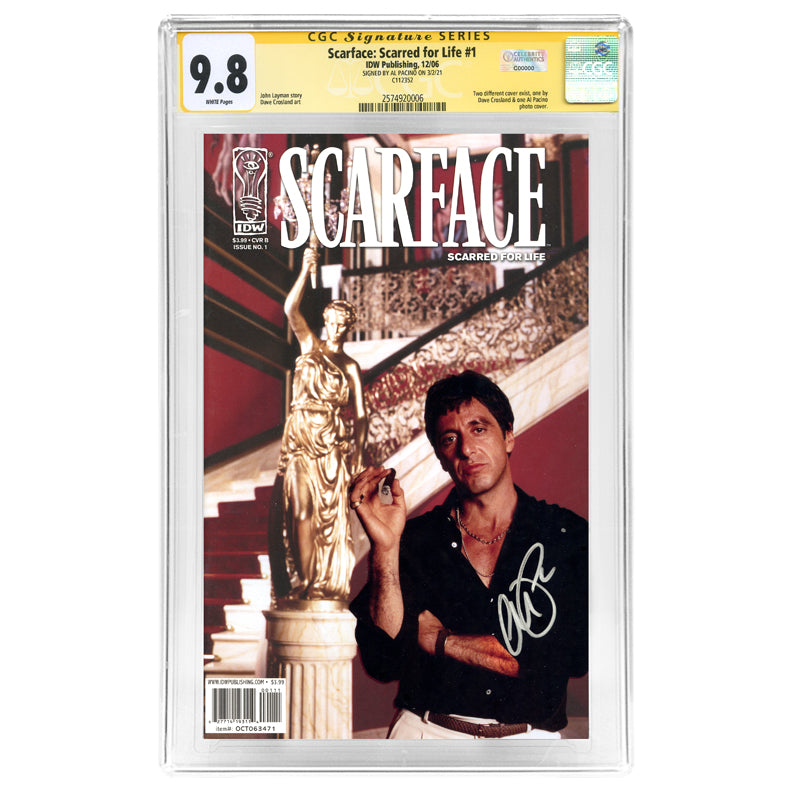 Al Pacino Autographed Scarface: Scarred for Life #1 CGC SS 9.8 (mint)