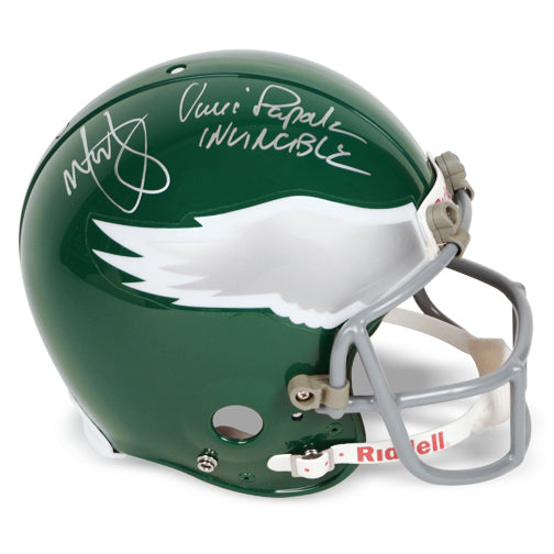 Mark Wahlberg and Vince Papale Autographed Invincible Philadelphia Eagles Full Size Helmet