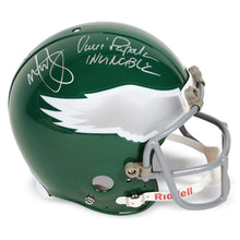 Load image into Gallery viewer, Mark Wahlberg and Vince Papale Autographed Invincible Philadelphia Eagles Full Size Helmet