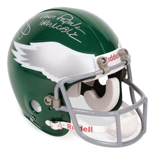 Mark Wahlberg and Vince Papale Autographed Invincible Philadelphia Eagles Full Size Helmet