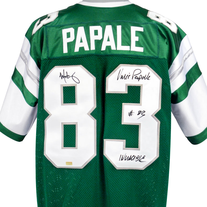 Mark Wahlberg and Vince Papale Autographed Invincible Philadelphia Eagles Jersey