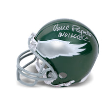 Load image into Gallery viewer, Mark Wahlberg and Vince Papale Autographed Invincible Philadelphia Eagles Mini-Helmet