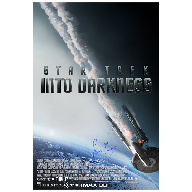 Simon Pegg Autographed Star Trek: Into Darkness 24x36 Poster