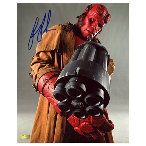 Ron Perlman Autographed Hellboy II with Big Baby 8x10 Photo