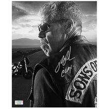 Load image into Gallery viewer, Ron Perlman Autographed Sons of Anarchy Clay 8x10 Black and White Photo