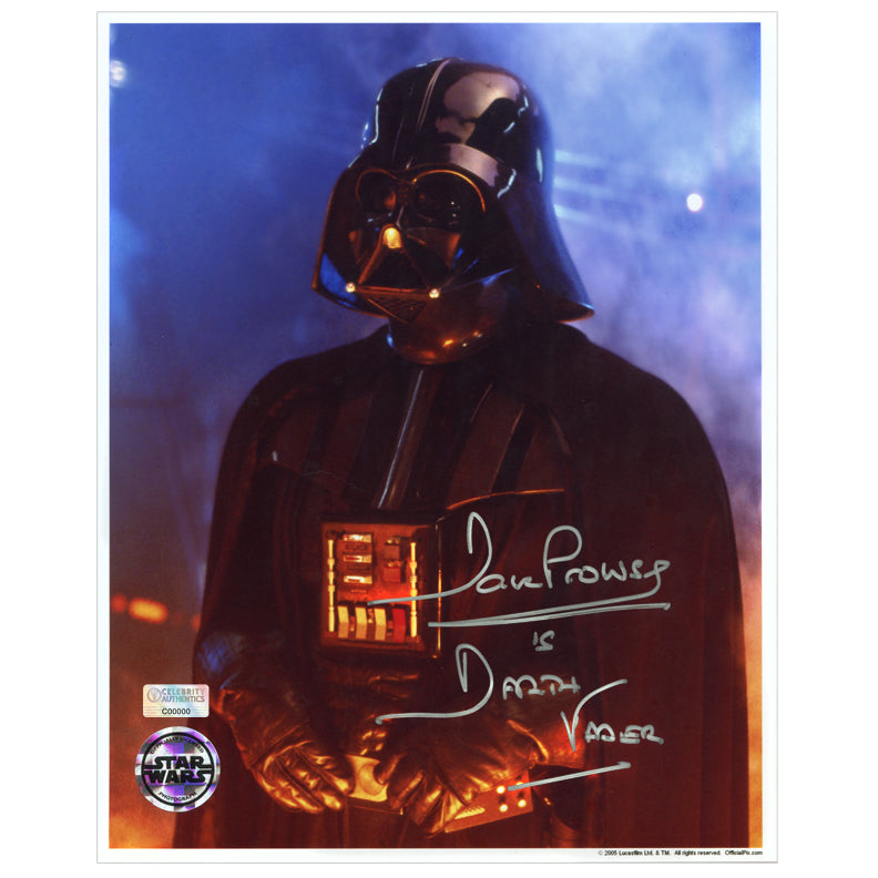 David Prowse Autographed Star Wars Darth Vader Hands On Belt 8x10 Photo
