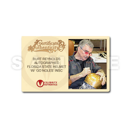 burt reynolds signes football helmet Burt Reynolds Autographed Florida State Full Size Helmet