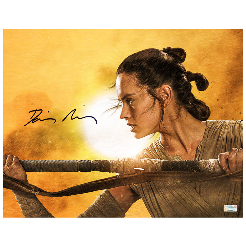 Daisy Ridley Autographed Star Wars The Last Jedi 11x14 Rey Photo