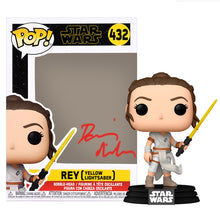 Load image into Gallery viewer, Daisy Ridley Autographed Star Wars: The Rise of Skywalker Rey Yellow Lightsaber POP Vinyl Figure