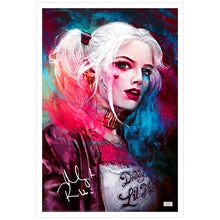 Load image into Gallery viewer, Margot Robbie Autographed Alice Zhang Harley Quinn Hit Me With Your Best Shot 13×19 Giclée Print