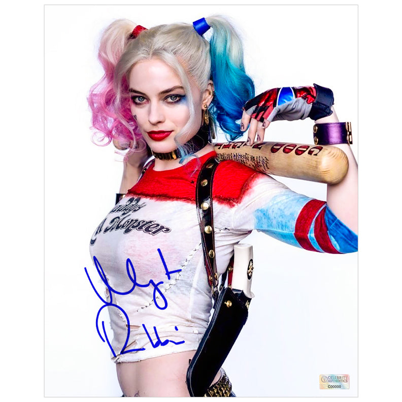 Margot Robbie Autographed Suicide Squad Harley Quinn 8×10 Promo Photo – Celebrity Authentics