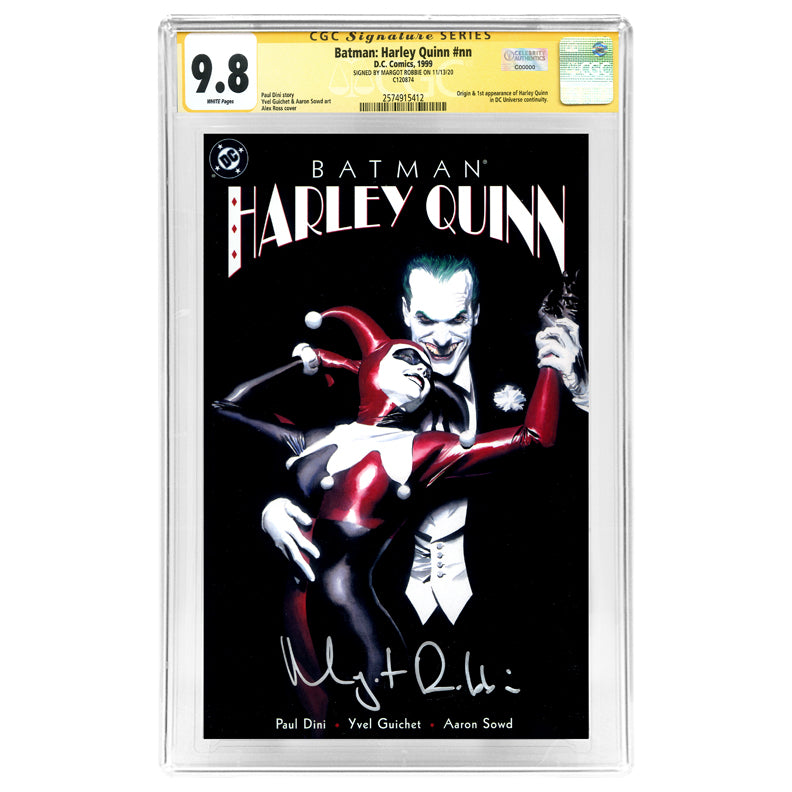 Margot Robbie Autographed 1999 Batman: Harley Quinn #nn CGC SS 9.8 * Origin & 1st Appearance of Harley Quinn!