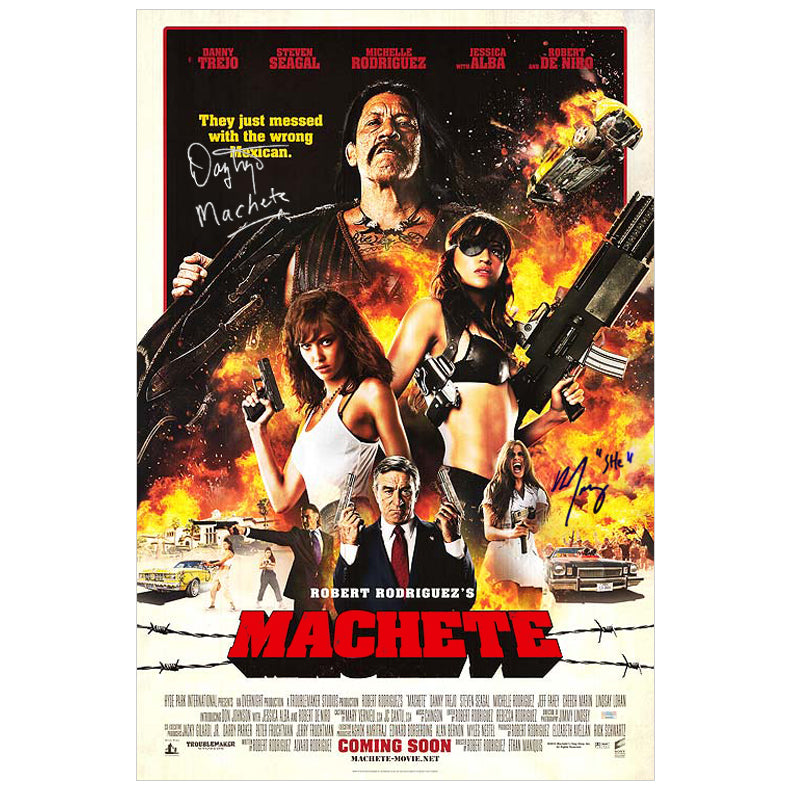 Danny Trejo and Michelle Rodriguez Autographed Machete International 27x40 DS Poster