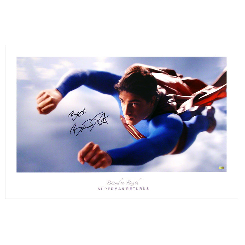 Brandon Routh Autographed Superman Returns Flight 20x30 Fine Art Photo