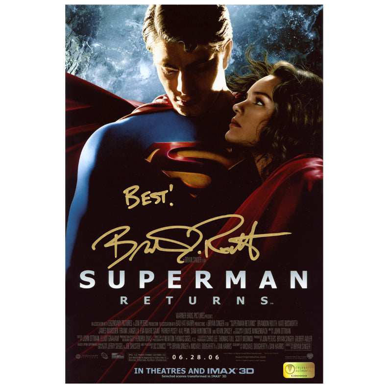 Brandon Routh Autographed Superman Returns IMAX 8x12 Photo