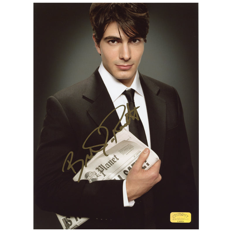 Brandon Routh Autographed Superman Returns Clark Kent Newspaper 8.5x11 Photo