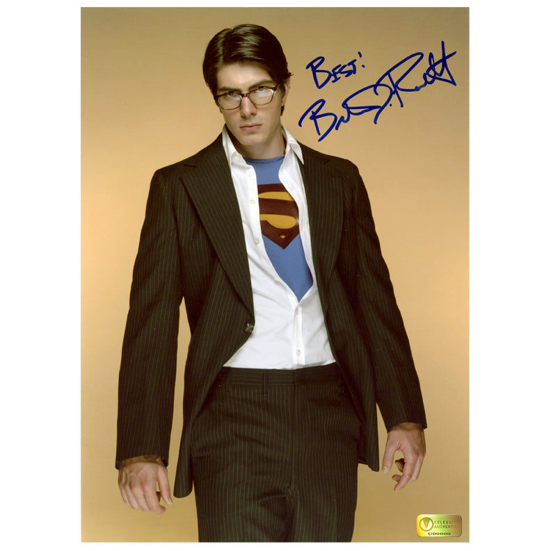 Brandon Routh Autographed Superman Returns Superman Reveal 8.5x11 Photo