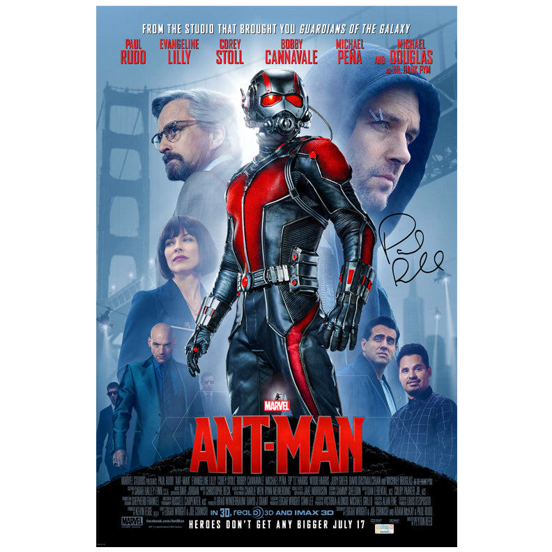 Paul Rudd Autographed 2015 Ant-Man 16×24 Final Movie Poster